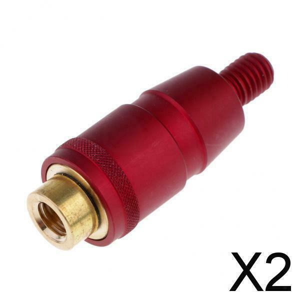 2X Fishing Landing Net Connector Head Screw Net Rod Quick Release Adapter Red