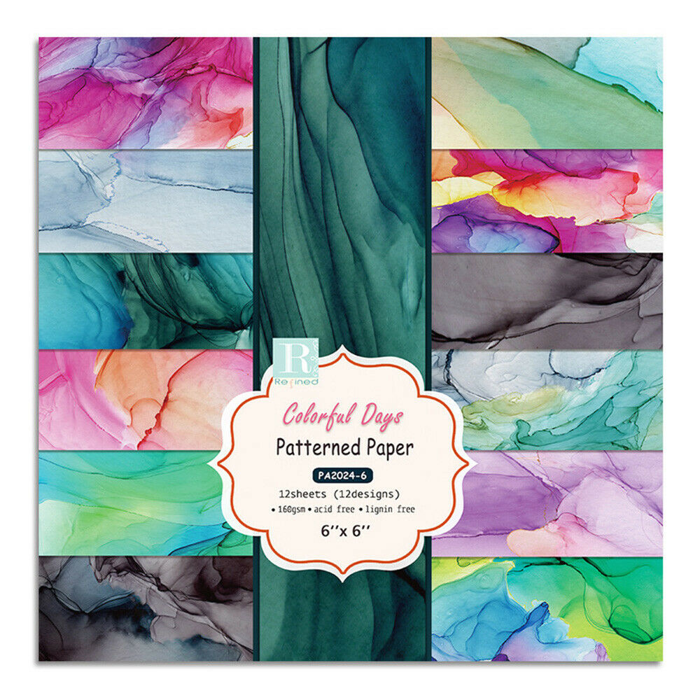 12Pcs Scrapbooking Paper Pad Sheet Origami Art Background Decor Card Crafts DIY