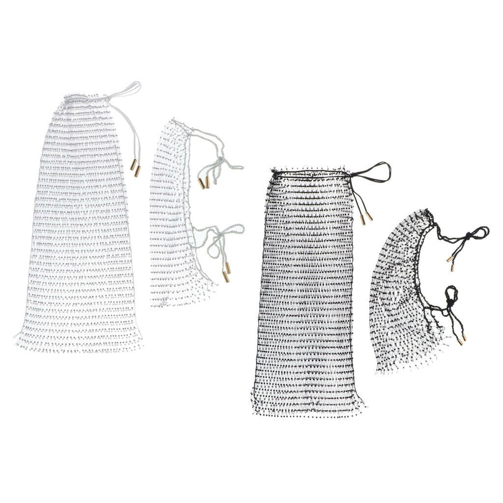 2Sets Hollow Out Bikini Cover Up Crochet Dress Summer Beach Bathing Swimsuit
