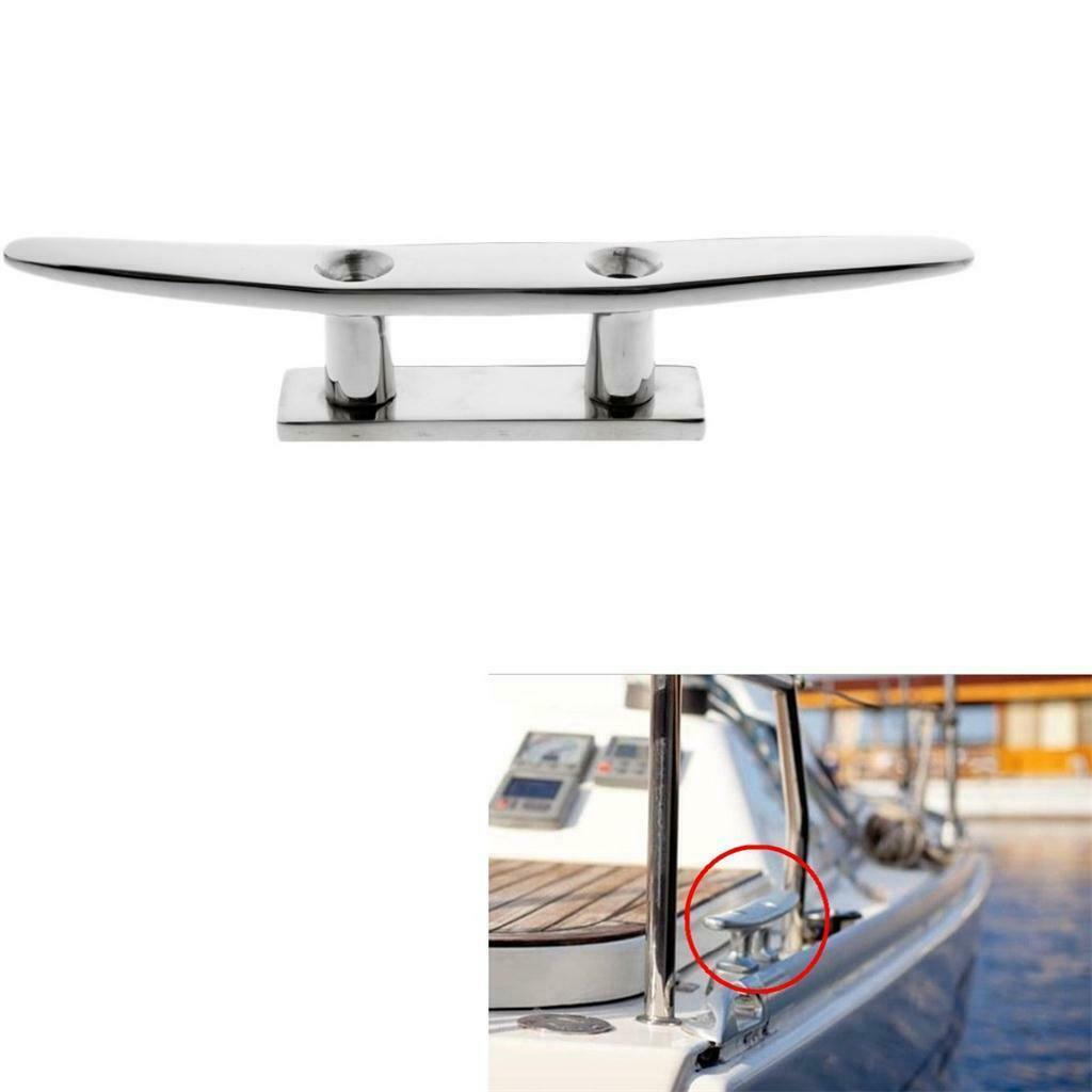 8" Marine Boat Low Flat Top Deck Cleat Rope Cleat Mooring Dock Accessories