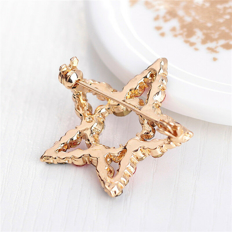 Great Star Crystal Rhinestone Snowman Christmas Brooch Pin Xmas Gif.l8