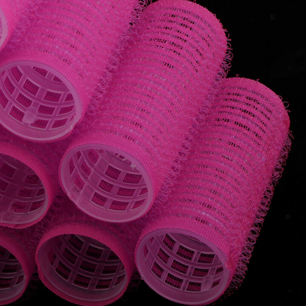 20Pcs 24mm Pink + 32mm Purple Self Grip Hair Rollers Set for Women Men