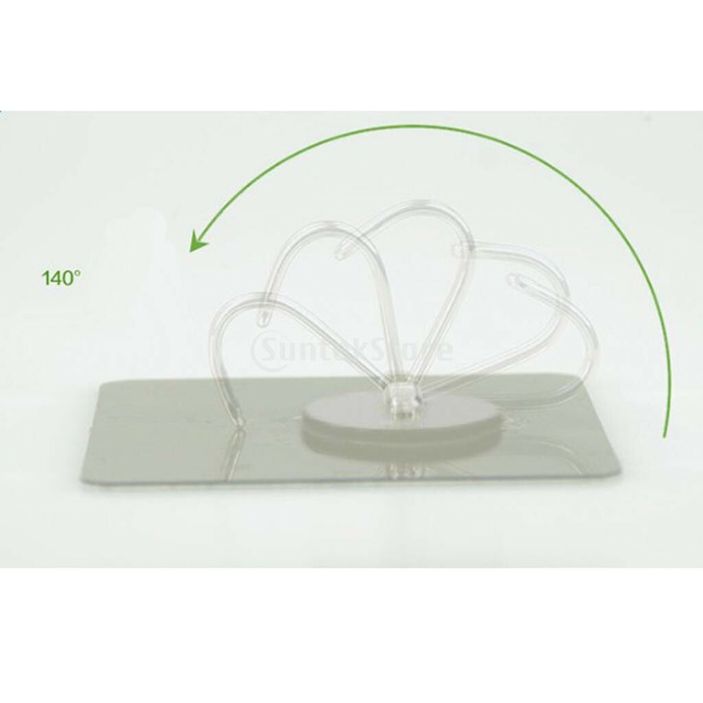 2Pcs Adhesive Vacuum Traceless Stick On Wall Hooks Clips Clothes Hanger Hook