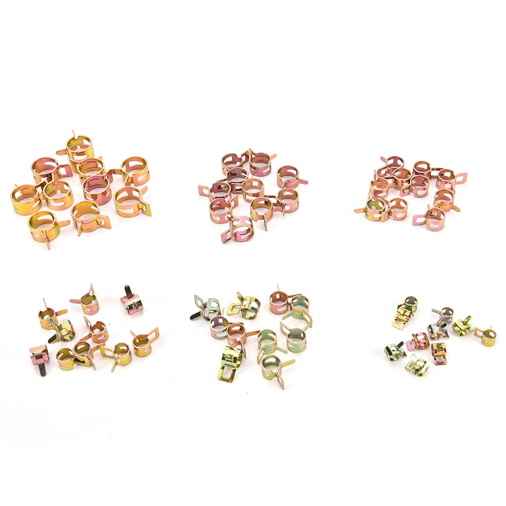 10 Pcs/Set Spring Pipe Clip Oil Water Air Tube Clamps Band Type Fastene.l8