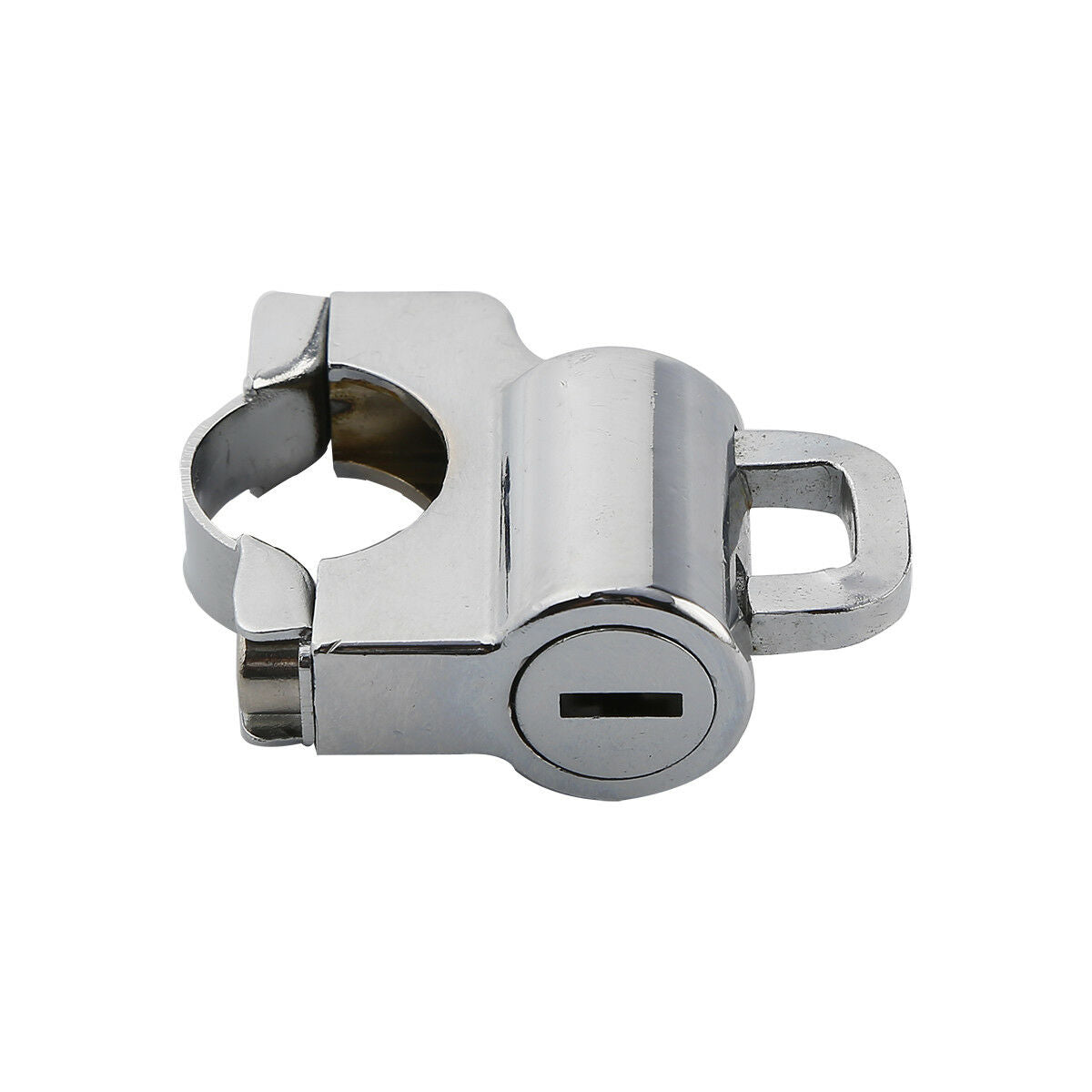 Universal Chrome Helmet Lock Fit 25mm Handlebar Hanger Hook with 2 Keys Set