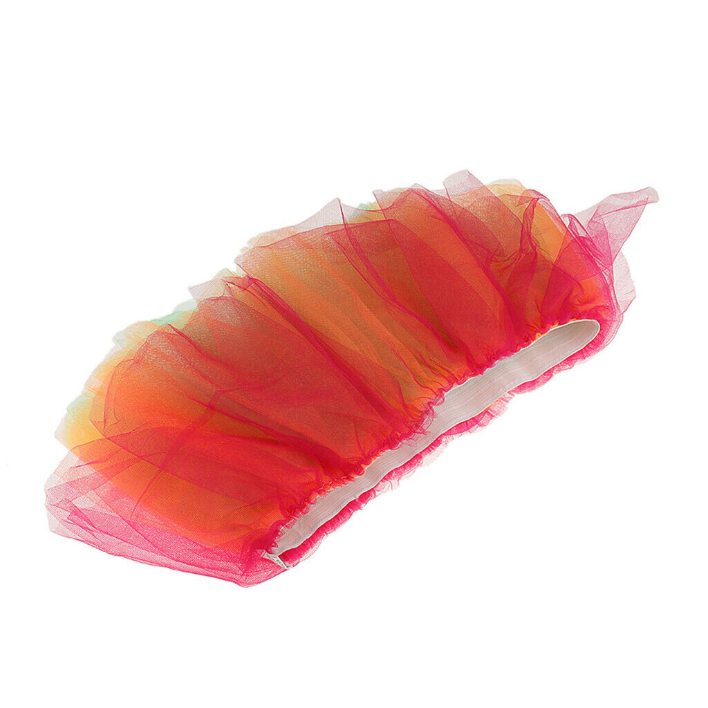Rainbow LED Light Up Tutu Skirt Petticoat Glow in Dark Night Party Costume