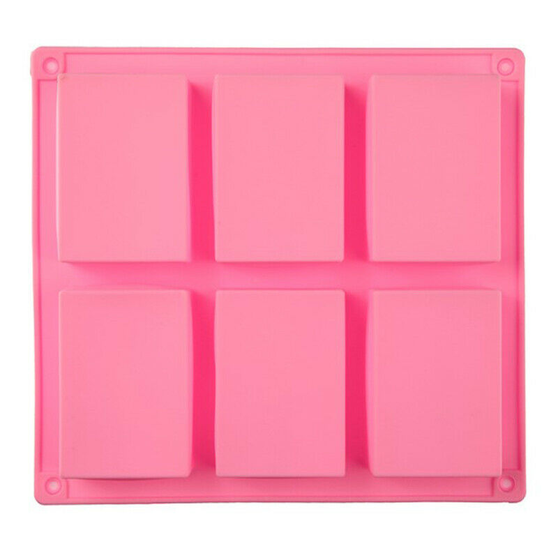 6 Cell Rectangular Silicone Soap Mold For Homemade Decorative Soap Making.l8