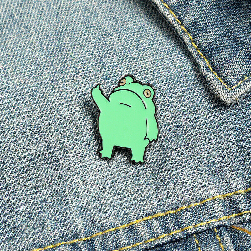 Enamel Pins Frog Brooch Collar Pin For Women Clothes Badges For Backpa.l8