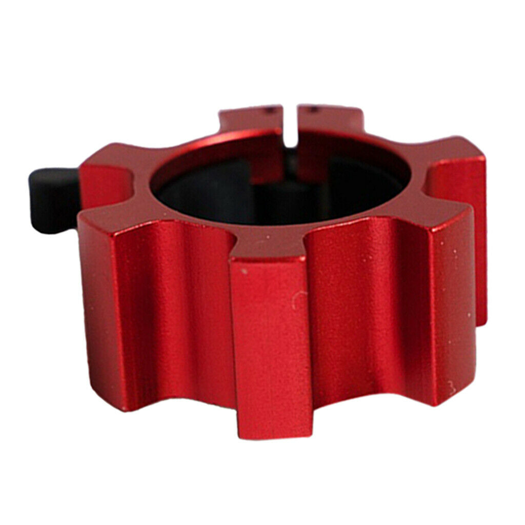 2PC 2'' Barbell Collars Standard 50mm Gym Dumbbell  Lock Rod Clip Red