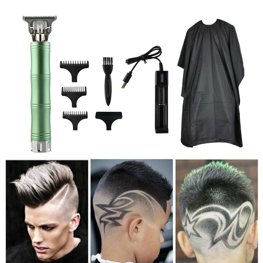 Electric Trimmer Boy Men's Hair Clipper with Cape Kit with Guide Combs Home