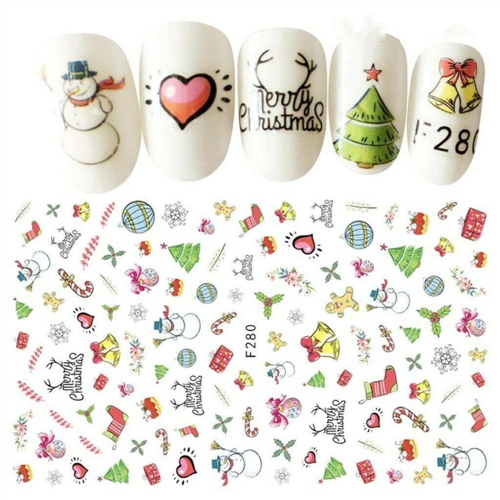 10 Pcs Different Multi Styles Pattern DIY Nail Art Stickers Accessories Tool