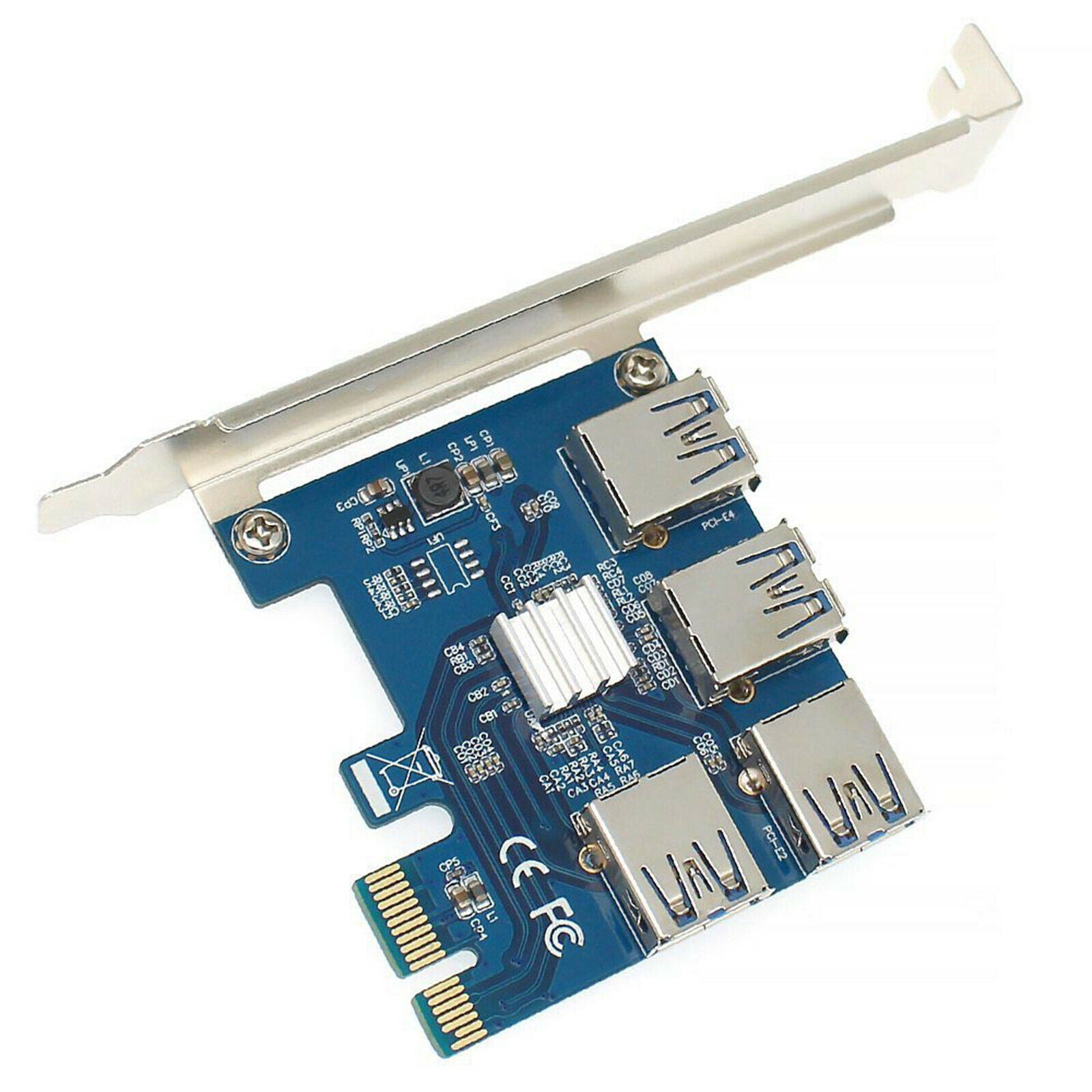 PCIe 1 to 4 PCI-Express PCI Express PCI E 16X Slots Riser Card PCI-E 1X to