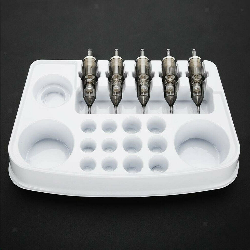 10x  Permanent Makeup Microblading Pigment Stand Ink Holder Cups Tools