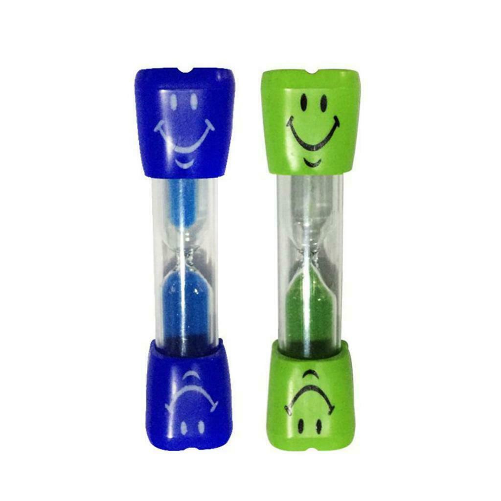 3 Minutes Hourglass Sand Clock Yoga Reading Blue+Green Smiling Face Pattern