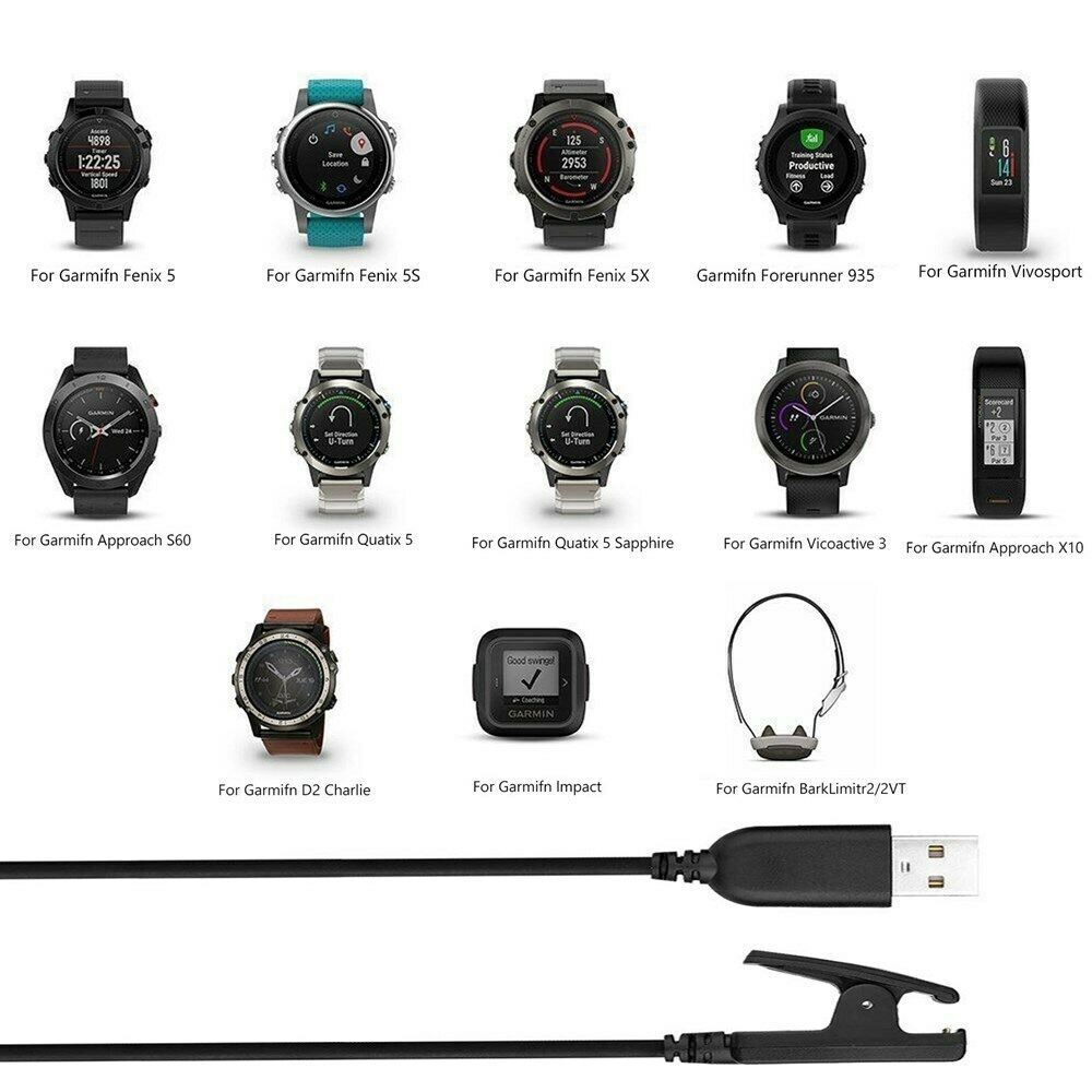 Charger USB Charging Data Cable for Garmin Watch Approach G10/S20/Vivomove HR CA