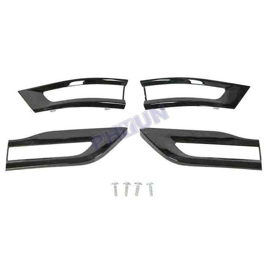 4Pcs Gloss Black Car Tail Light Trim Bezel Kit For Jeep Grand Cherokee 2014-2020