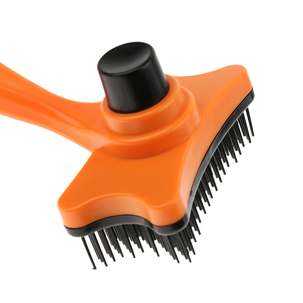 Gentle Pet Dog Cat Hair Grooming Comb Slicker Brush Groomer Tools Orange