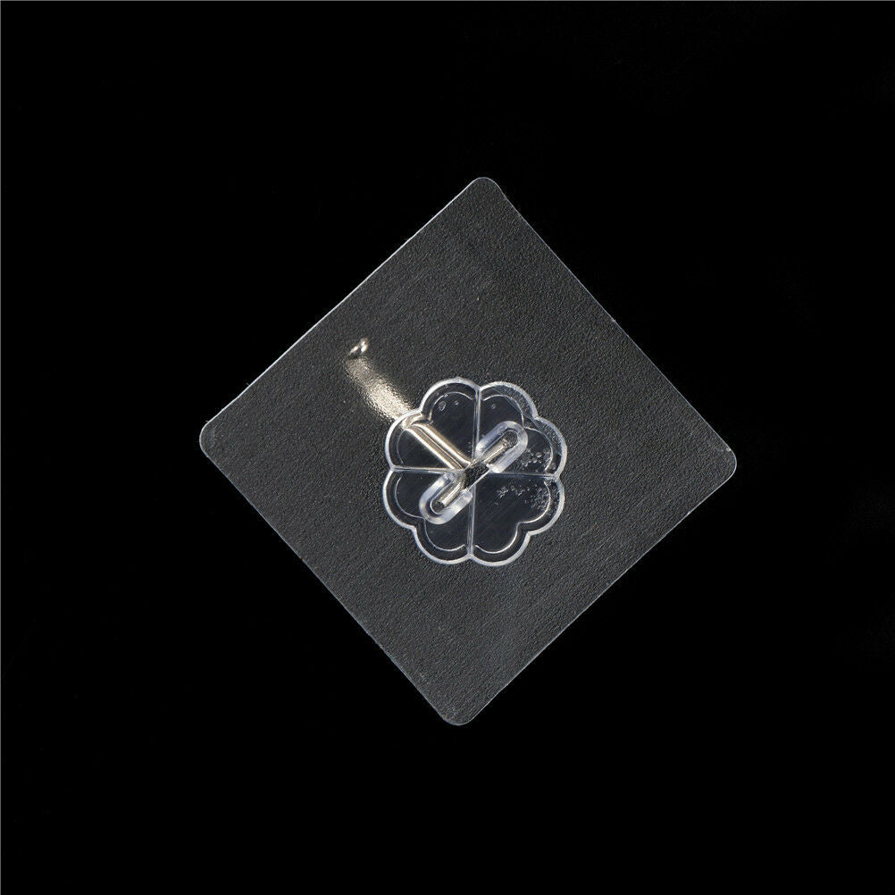 6X Stainless Steel Paste Hook Suction Cup Glass Hooks Rails Hanging Sucke.l8