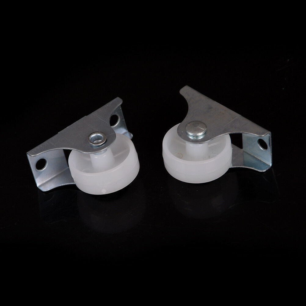 2pcs 1" Diameter Caster Wheel Fixed Metal Top Plate Rigid Caste.l8