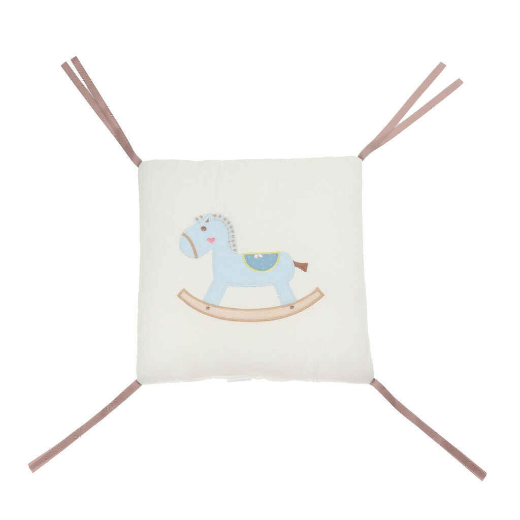 6 pieces baby cotton cot bed protection - horse