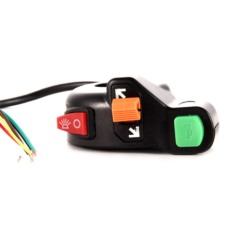 3in1 Motorcycle Bike ATV Universal 7/8" Switch Horn Turn Signals On/Off Li.l8