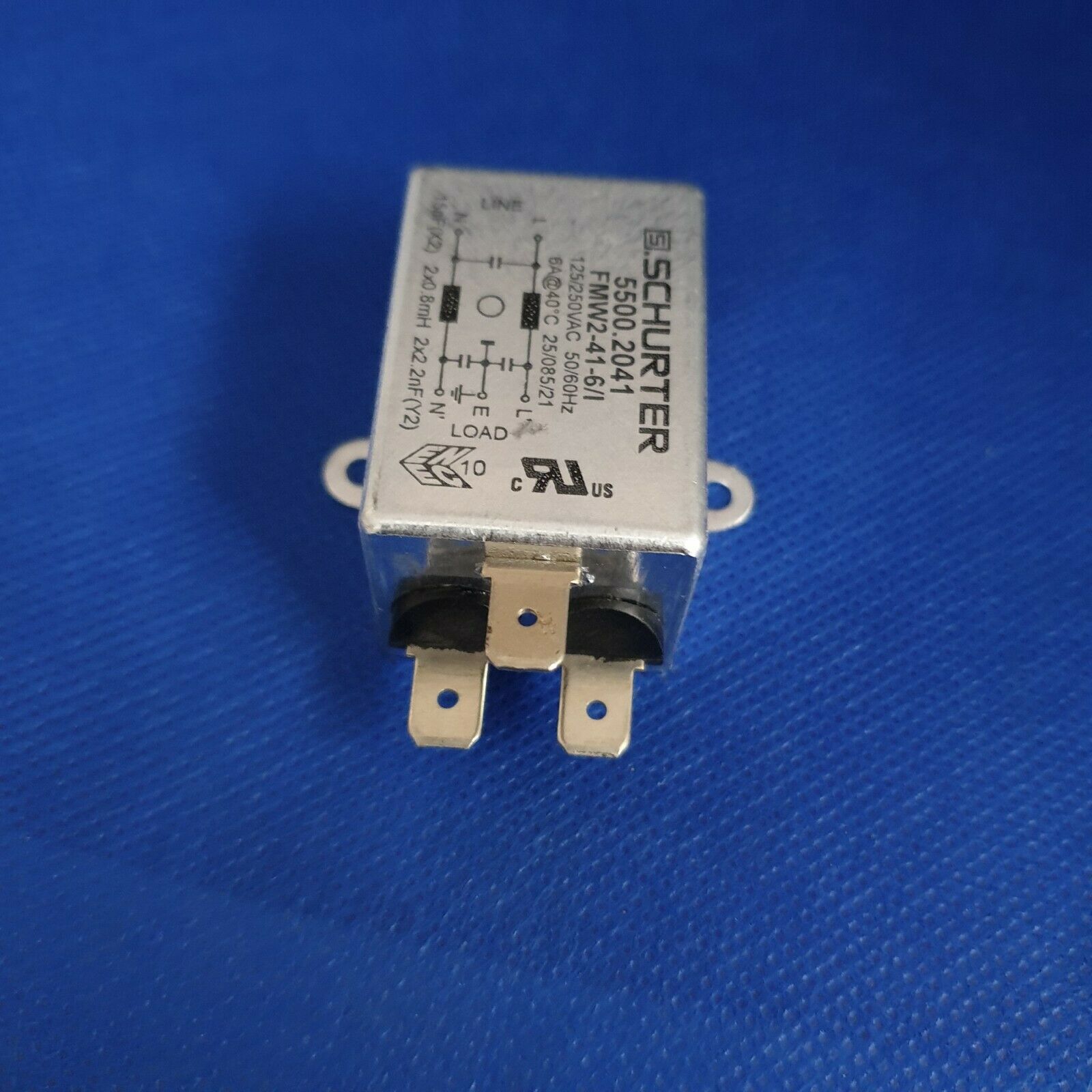 1x NEW SCHURTER Switzerland FMW2-41-6/I EMC Supression 250VAC 6 AMP Line Filter!
