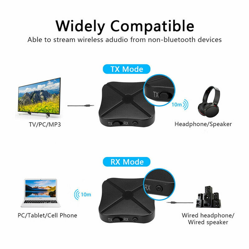 Bluetooth 5.0 4.2 Audio Receiver Transmitter Wireless Adapter PC TV Car SpeY Tt