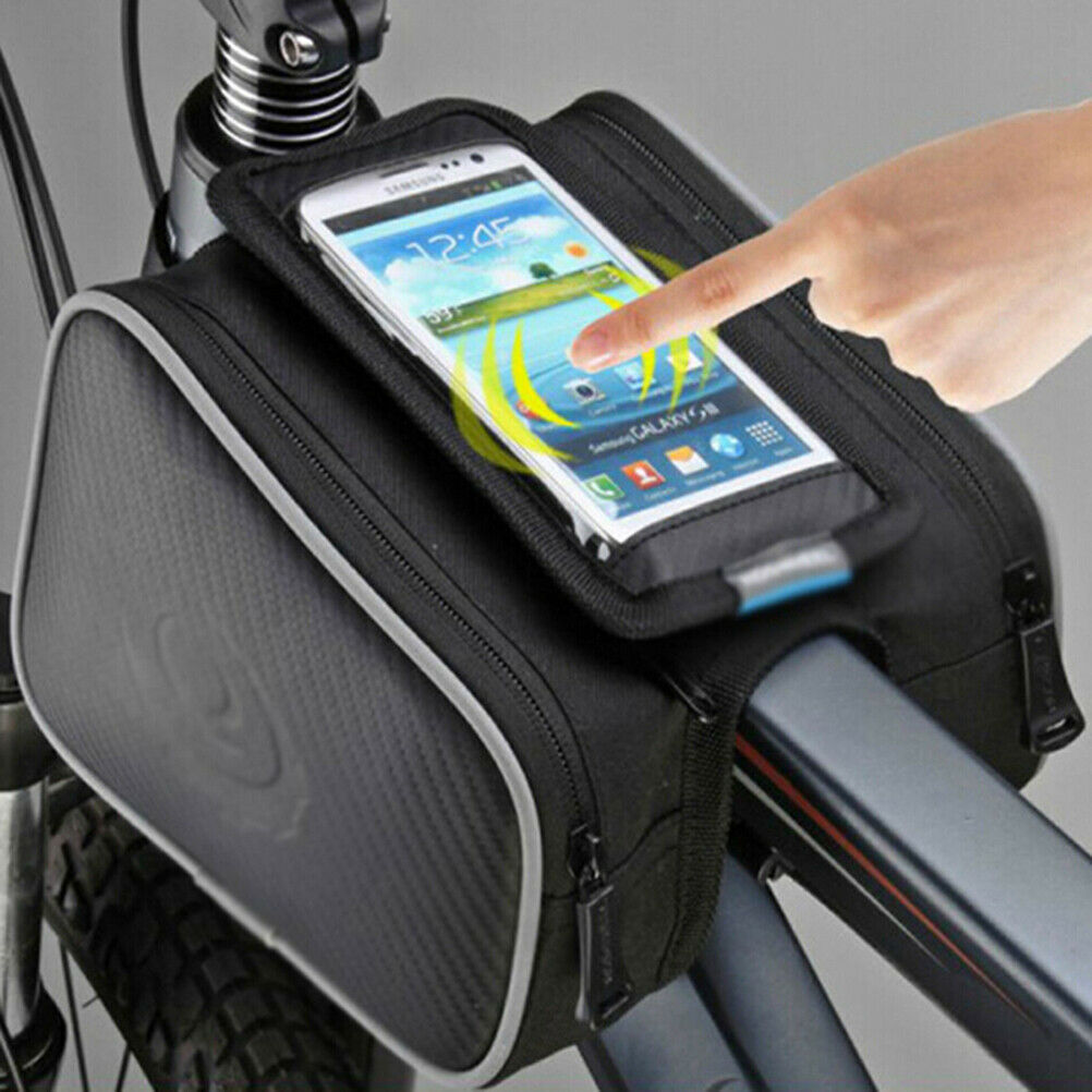 Bicycle bike top frame front pannier saddle tube bag double pouch holderSEA Tt