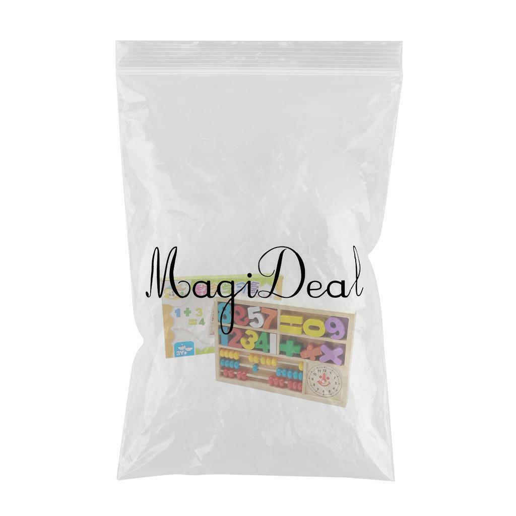 Wood Blocks Puzzle Board Set Toddler Preschool Kids Toys for Number Counting,