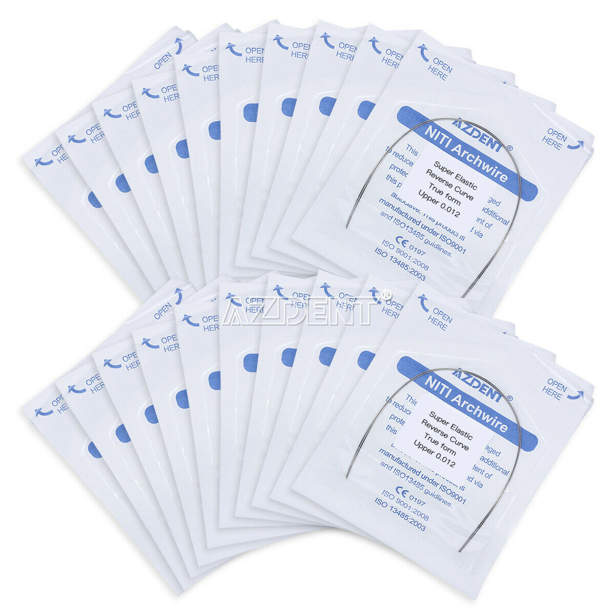 100X Dental Orthodontic Super Elastic NITI Reverse Curve True Form Arch Wires