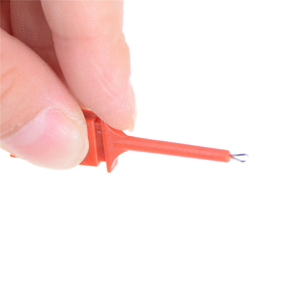 10Pcs Multimeter SMD IC SOIC Mini Test Clip Hook Grabbers Probe Jumper 5 colorDD