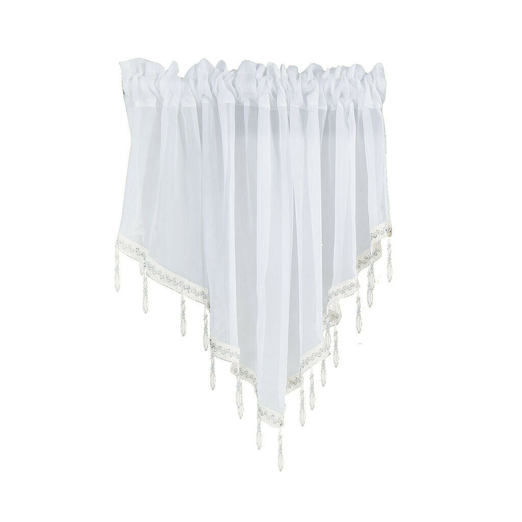Pure Color Curtain Triangle Curtain Window Bedroom Curtain White