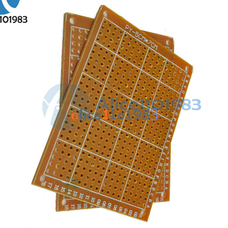 50Pcs 5 x 7 cm DIY Prototype Paper PCB fr4 Universal Board prototyping pcb kit
