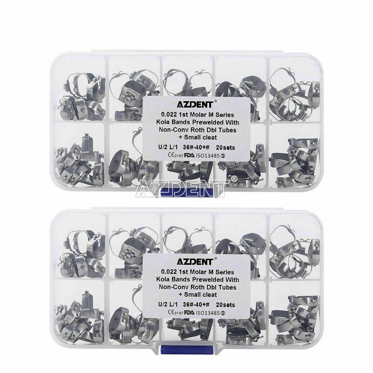 Dental Orthodontic 1st Molar Bands Double Buccal Tubes 1st Molar Non-Convertible