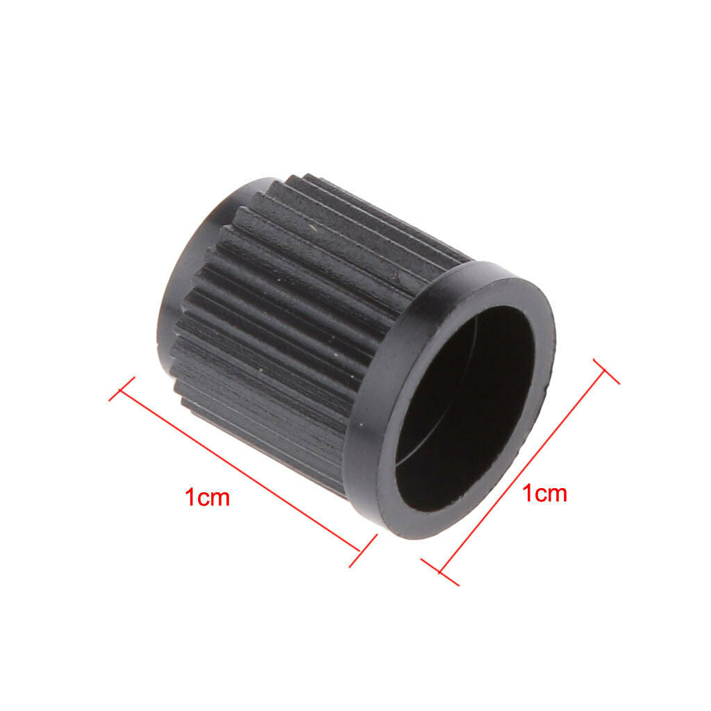 100x Car Truck Bike Tire/Wheel Air Pressure Valve Stem Caps Covers - Black