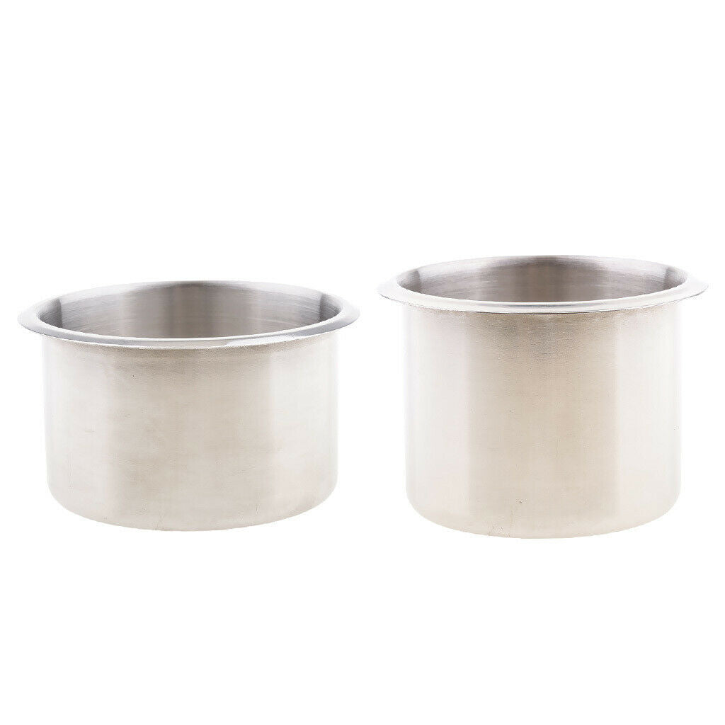 Pack of 2 Stainless Steel Drop-in Drink Holder - 85x55mm & 90x55mm