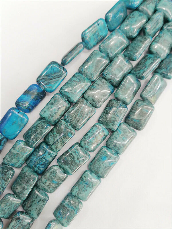 1 Strand 18x13x6mm Blue Crazy Lace Agate Rectangle Spacer Beads 15.5inch HH8802