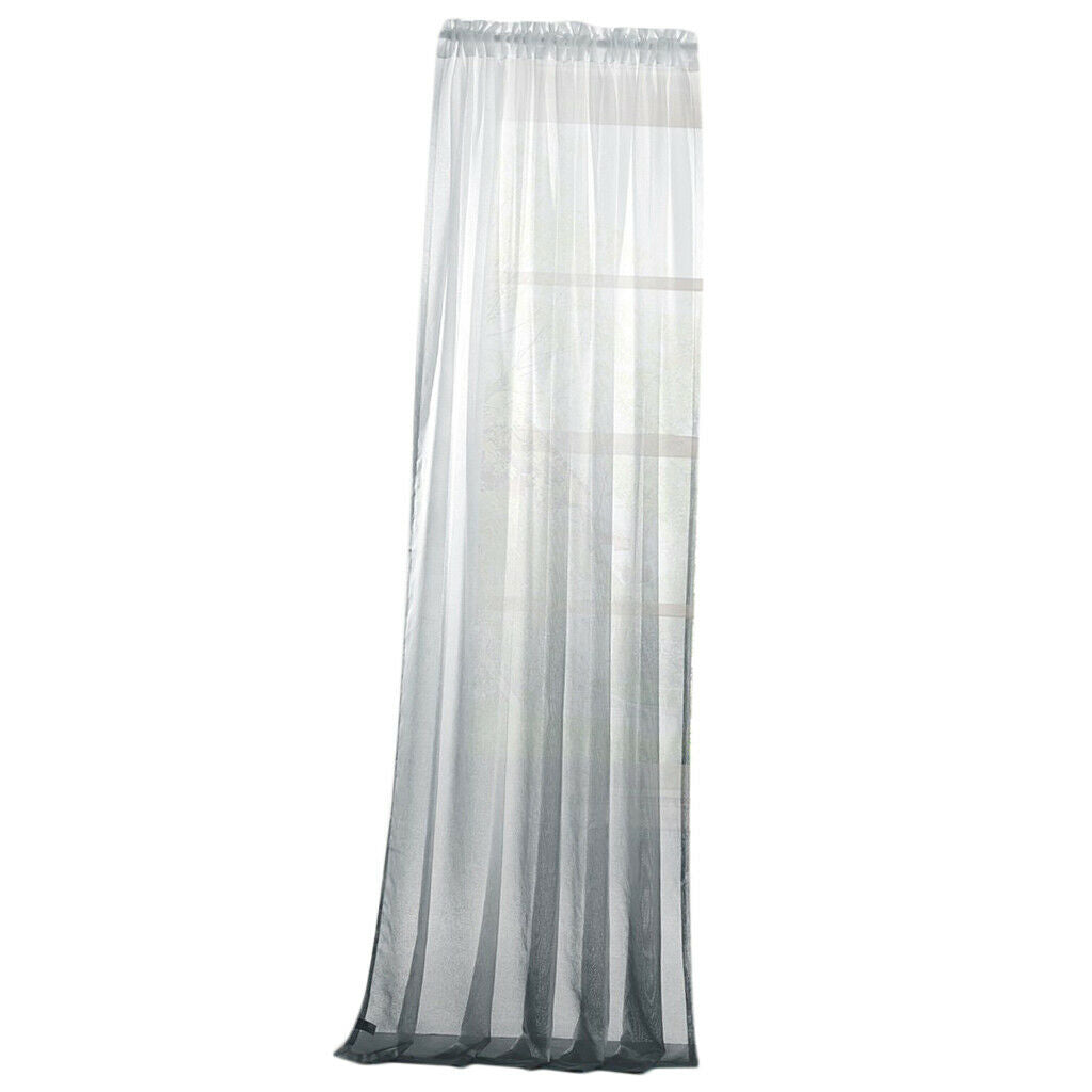 2pcs Voile Curtain Window Blackout Curtains For Home Bedroom