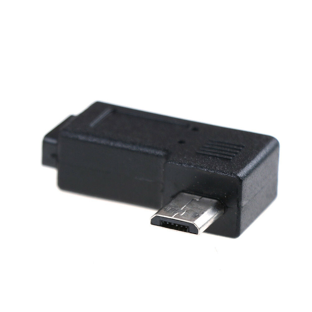2x 90 Degree Micro Left &Right Angle USB Male to Female Plug Adapter Charg.l8