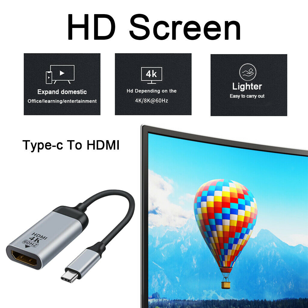 USB-C Type C USB C to HDMI/DP Adapter Converter 4K 60Hz  HDMI 2.0 4k