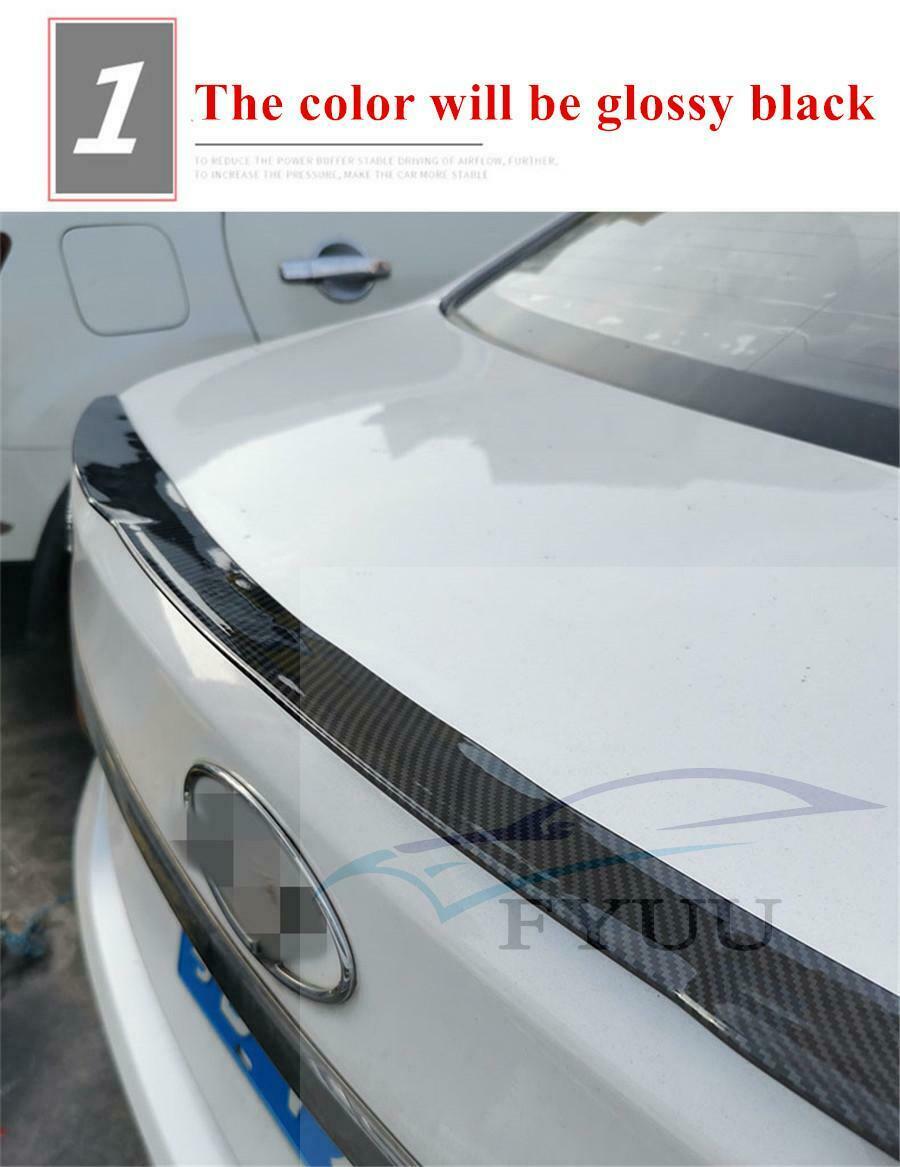 Universal Glossy Black Car Rear Spoiler & Roof Wing Splitter Lip Trim 115CM 45"