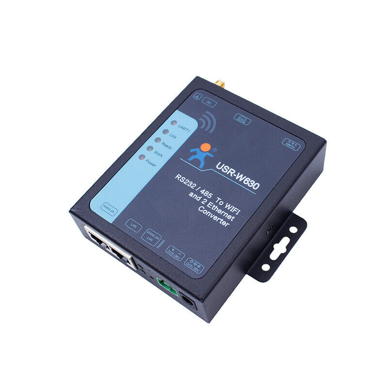 USR-W630 Industrial Serial to WIFI and Ethernet Converter Supports Two Ethernet