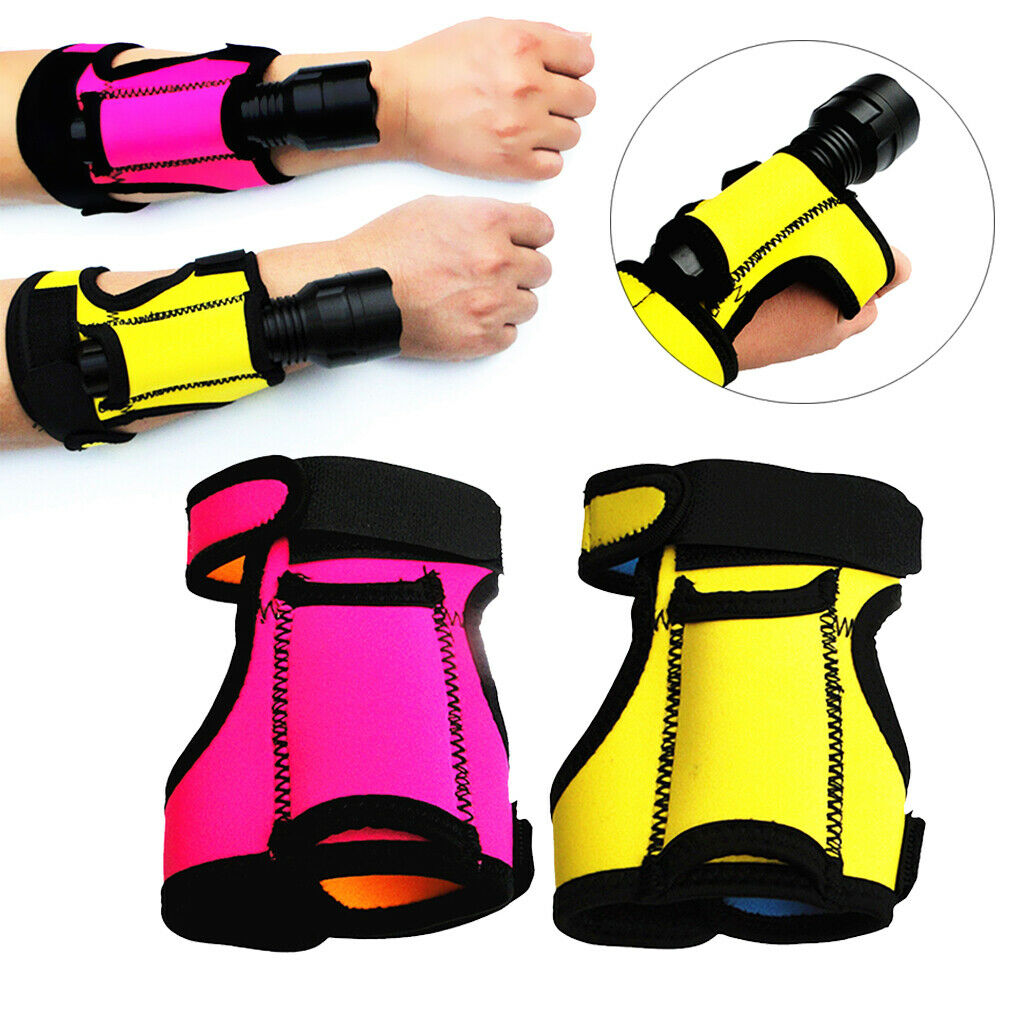 2x Flashlights Holder Strap Wrist Underwater Scuba Diving for Scuba Diving