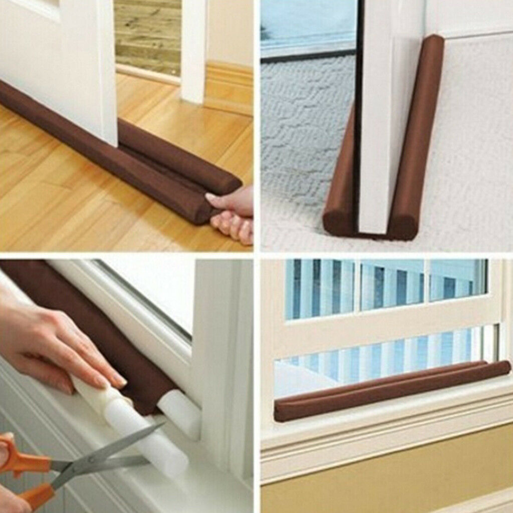 3 Pieces Simple Design Under Door Draft Blocker Noiseproof Easy to Install