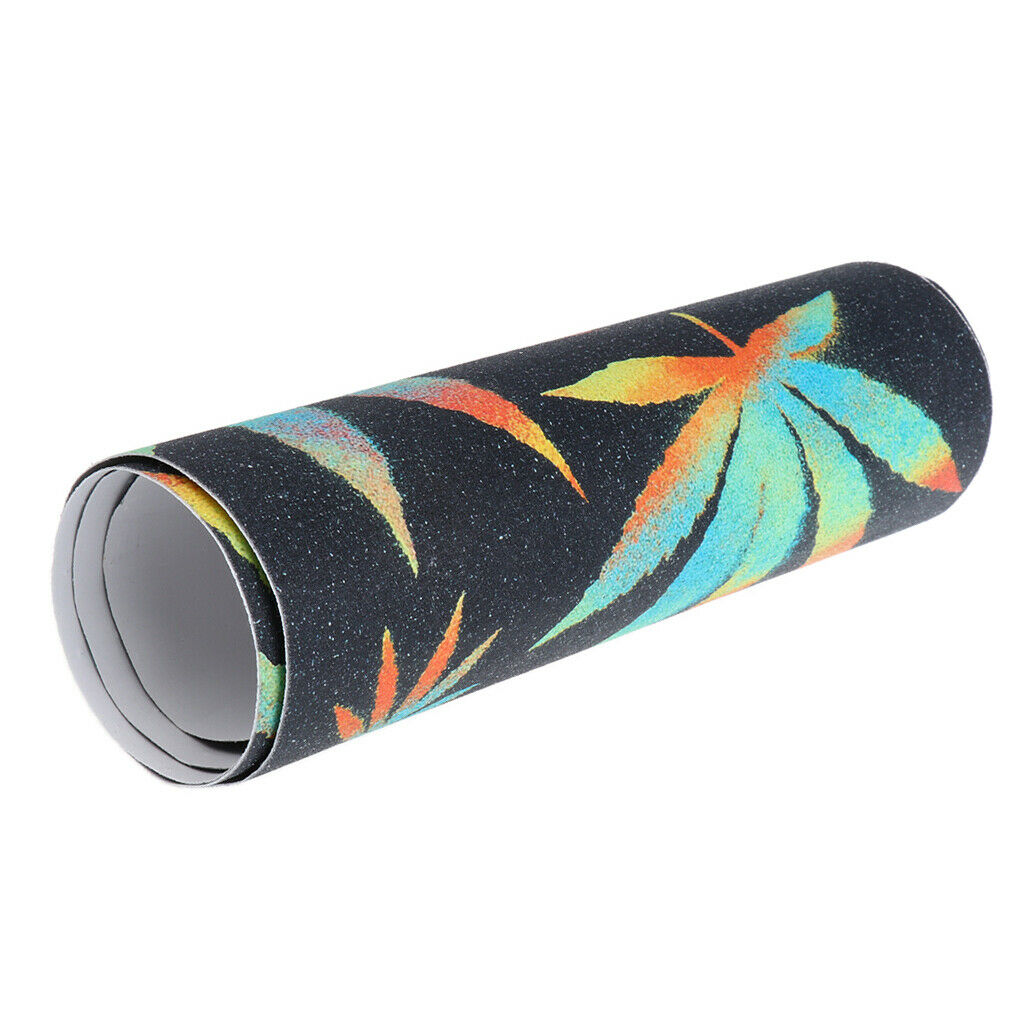 2X Skateboard Deck Sandpaper Grip Tape Griptape Sheet 84 x 23cm Maple leaf