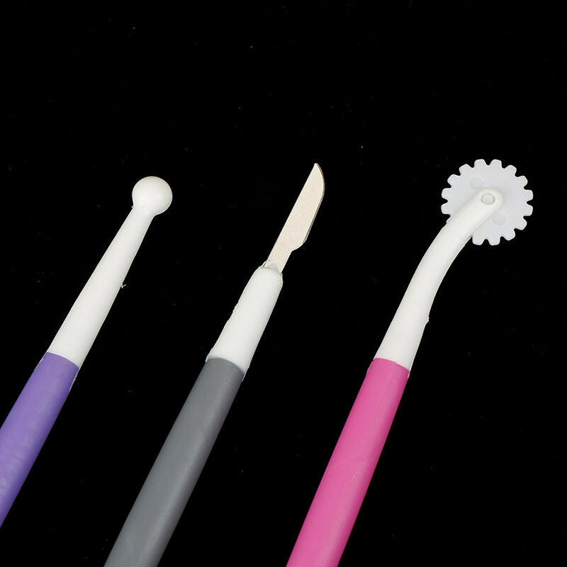 3pcs/set Fondant Pens Cake Decor Flower Modelling Craft Craft Tool Cutter.l8