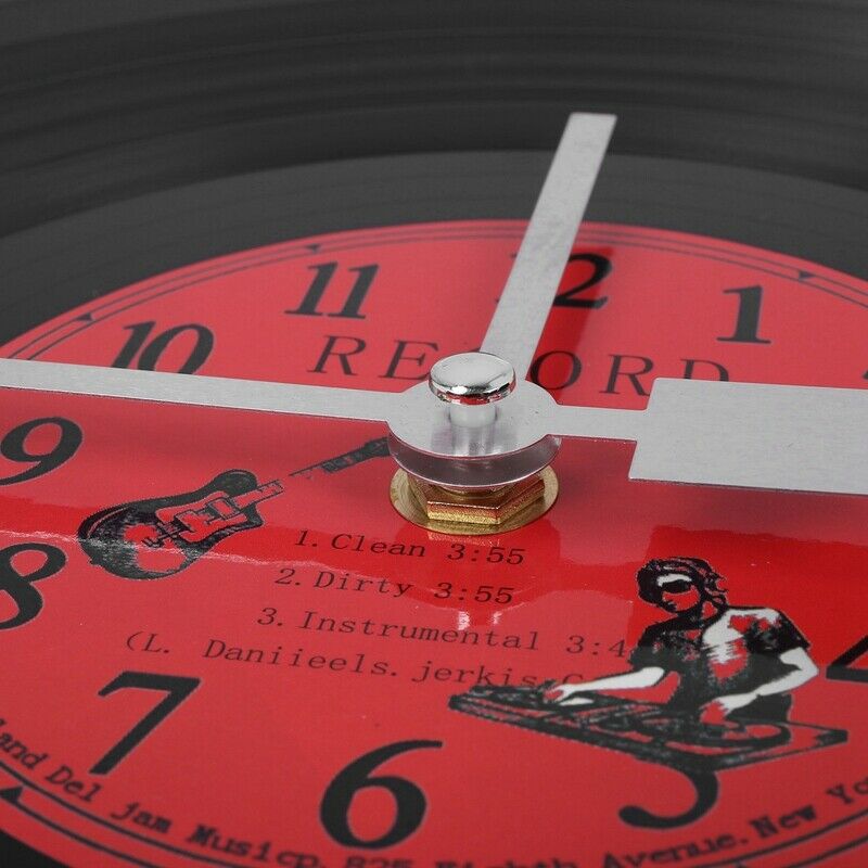 European Retro Nostalgic Ultra-Quiet Clock Vinyl Record Personality Wall ClockO7