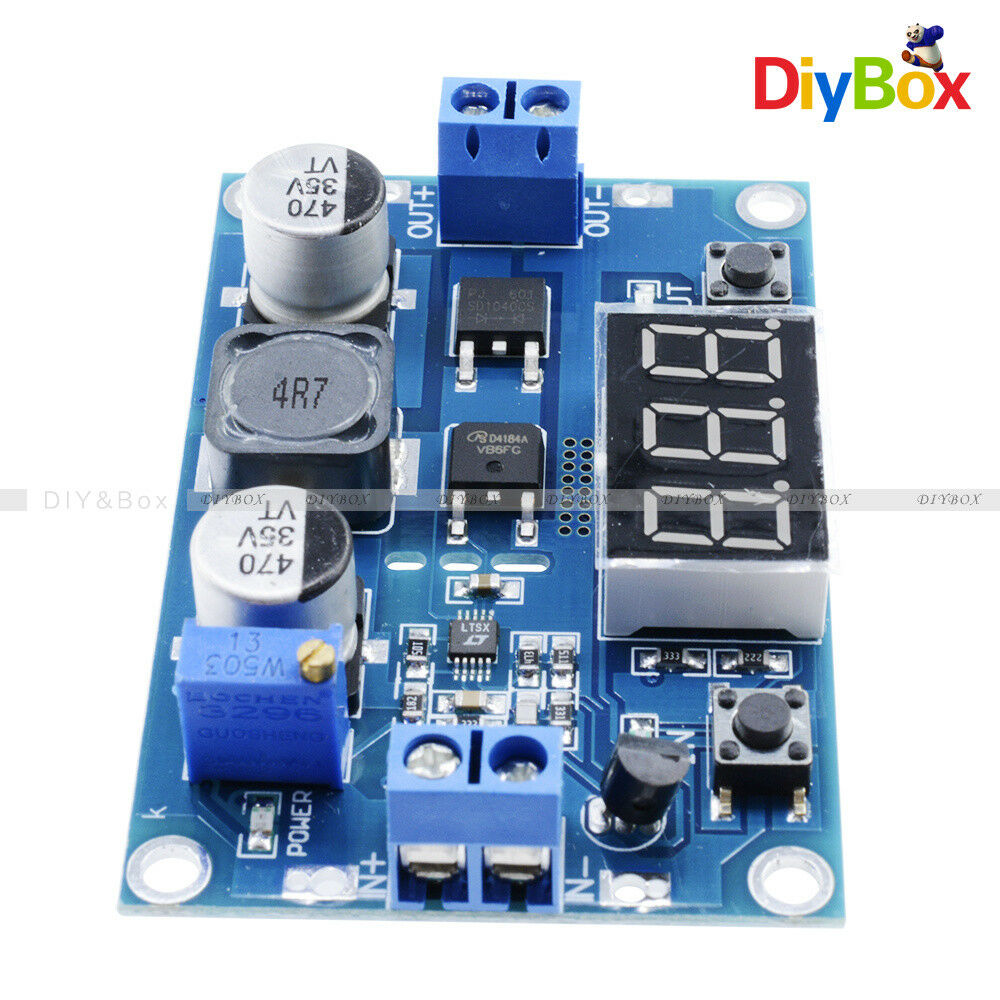 DC 3-35V To 3.5-35V LED Voltmeter Step up Boost Module LTC1871 With Heat Sink