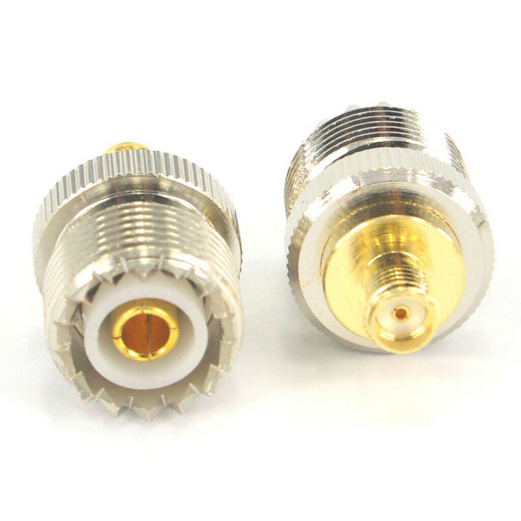 2 Pack UHF SO239 Female   to SMA Female Plug RF Adapter Coaxial Cable
