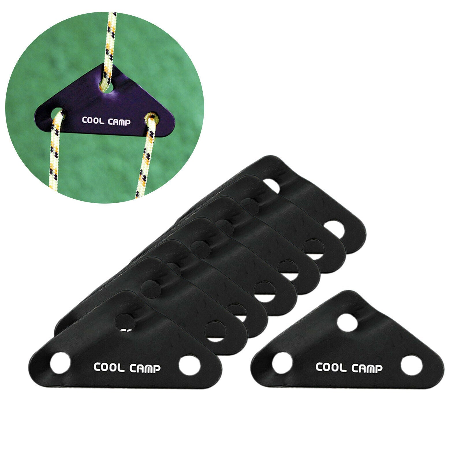 8 Pieces Guy Line Adjusters Guide Paracord Tensioner Bent Runner Outdoor